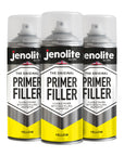 JENOLITE Peinture d'apprêt de remplissage en aérosol | Apprêt flexible avec des propriétés de remplissage élevées | Remplit les petites bosses et rayures pour une finition lisse | 400ml