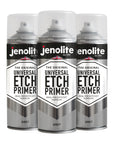 JENOLITE Apprêt universel auto-mordançant Peinture en aérosol | GRIS | Apprêt haute performance pour surfaces difficiles | Aluminium, acier galvanisé, plastique GRP inoxydable acier | 400ml