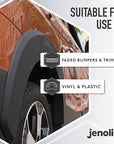 JENOLITE Back to Black Bumper & Trim | Restaure et protège | Idéal pour les pare-chocs, garnitures et caoutchouc | 500 ml