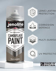 JENOLITE Peinture camouflage armée - 400 ml - Idéale pour le modélisme, le paintball, l'airsoft, les véhicules militaires