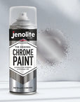 JENOLITE Vaporisateur Bombe de peinture chromée lisse - Convient pour l'intérieur et l'extérieur - 400 ml