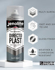 JENOLITE Directoplast Peinture en aérosol brillante | 400 ml | Peinture en aérosol multi-surfaces | Pour tous types de plastique | Aucun apprêt requis