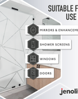 JENOLITE Peinture en aérosol pour verre givré | OPAQUE | Spray semi-transparent pour fenêtres et portes | Finition mate | Pour plus de confidentialité | 400 ml