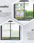 JENOLITE Peinture en aérosol pour verre givré | OPAQUE | Spray semi-transparent pour fenêtres et portes | Finition mate | Pour plus de confidentialité | 400 ml