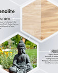 JENOLITE Laque Transparente | FINITION CRISTALLINE | 500ml | Scelle, protège et améliore | Multi-surfaces | Résistant aux UV et non jaunissant | Coffre-fort intérieur et extérieur