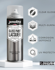 JENOLITE Laque Transparente | FINITION CRISTALLINE | 500ml | Scelle, protège et améliore | Multi-surfaces | Résistant aux UV et non jaunissant | Coffre-fort intérieur et extérieur