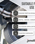 JENOLITE Laque Transparente Haute Température | 650°C+ | 500ml | FINITION CRISTALLINE | Multi-surfaces | Scelle, protège et améliore | Convient pour une utilisation automobile