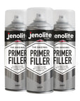 JENOLITE Peinture d'apprêt de remplissage en aérosol | Apprêt flexible avec des propriétés de remplissage élevées | Remplit les petites bosses et rayures pour une finition lisse | 400ml