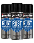 JENOLITE Convertisseur de Rouille Spray | 3 x 400ml | Traitement Antirouille pour Métal | Antirouille Carrosserie | à Base d'Époxy Convertisseur de Rouille | Convertisseur de Rouille et apprêt