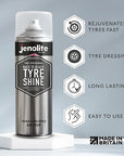 JENOLITE Brillance des Pneu, Retour au Noir - 500 ML (restaure et protège Les pneus - Aspect mouillé)