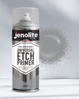 JENOLITE Apprêt universel auto-mordançant Peinture en aérosol | GRIS | Apprêt haute performance pour surfaces difficiles | Aluminium, acier galvanisé, plastique GRP inoxydable acier | 400ml
