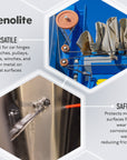JENOLITE Graisse mécanique au lithium blanche très résistante | 400ml | Spray lubrifiant pour voitures, charnières, treuil | Lubrifiant métal sur métal | Ne goutte pas | Graisse en spray
