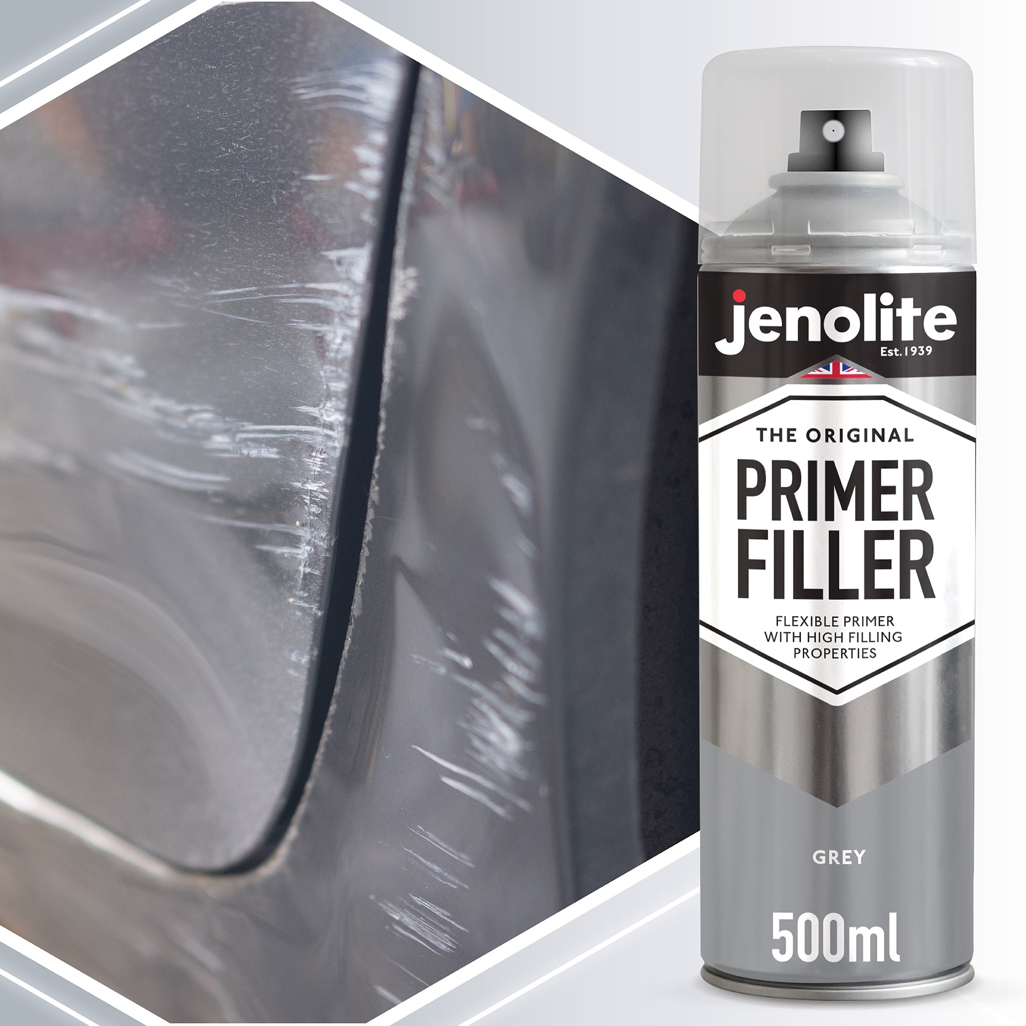 JENOLITE Peinture d'apprêt de remplissage en aérosol | GRIS | 500ml