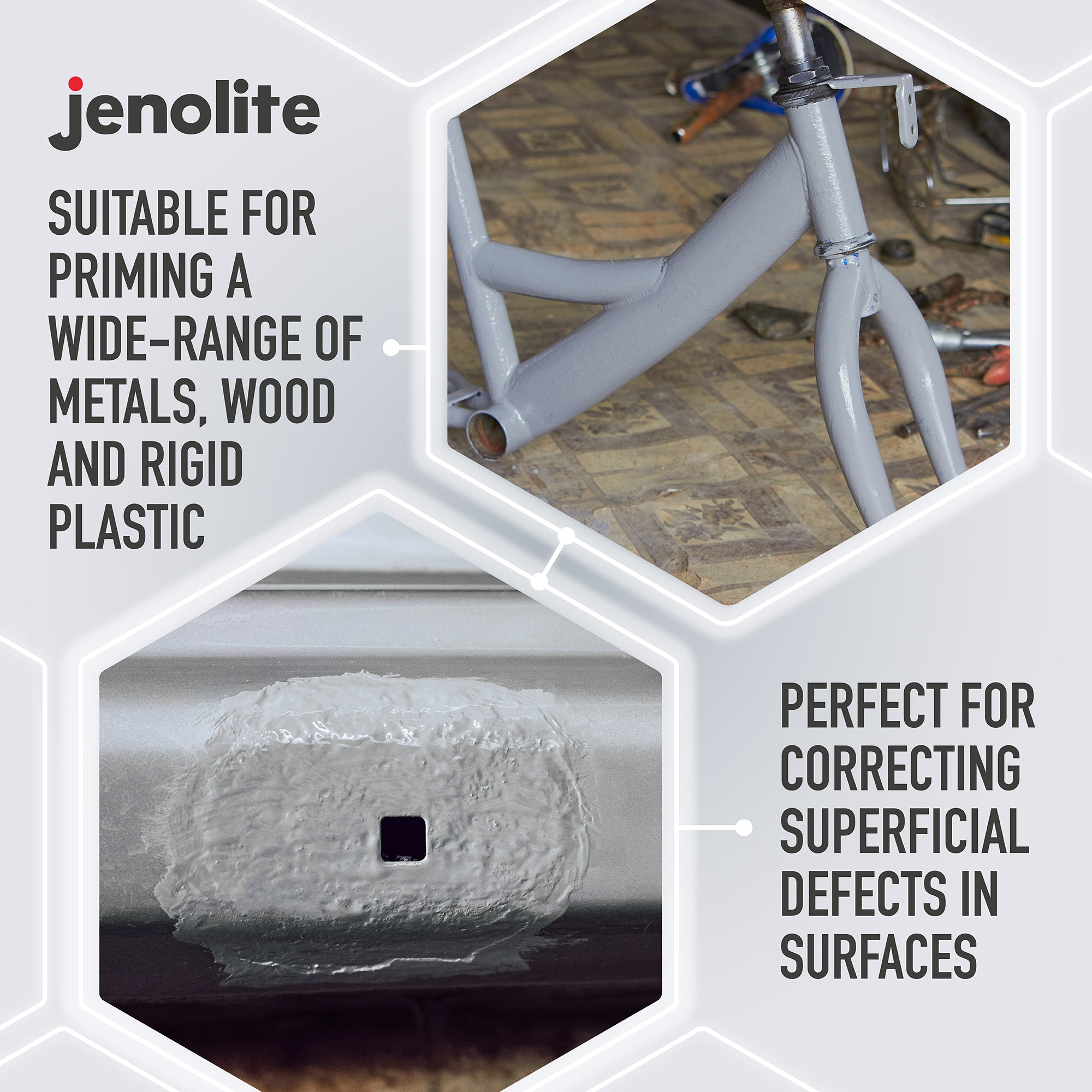 JENOLITE Peinture d'apprêt de remplissage en aérosol | GRIS | 500ml
