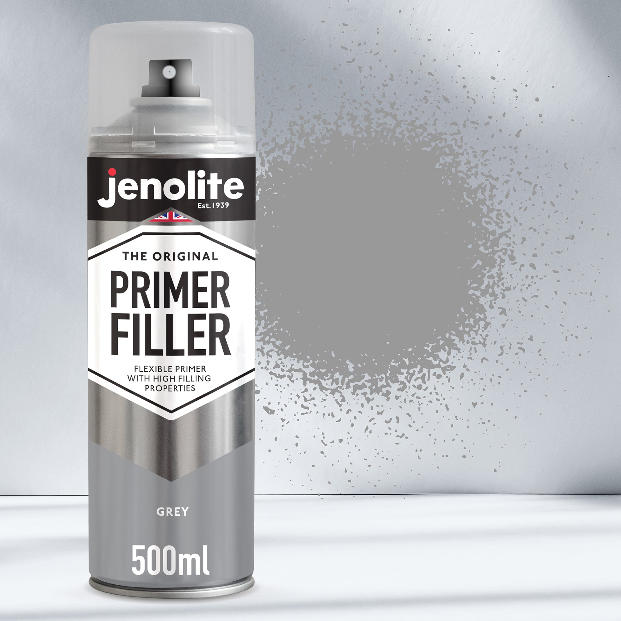JENOLITE Peinture d'apprêt de remplissage en aérosol | GRIS | 500ml