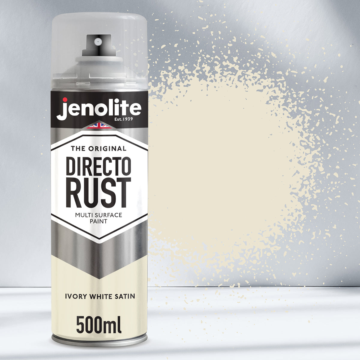 JENOLITE Directorust Peinture en aérosol finition satinée | 500ml | Peinture antirouille pour métal | Peinture en aérosol multi-surfaces : métal, bois, plastique (Copy)