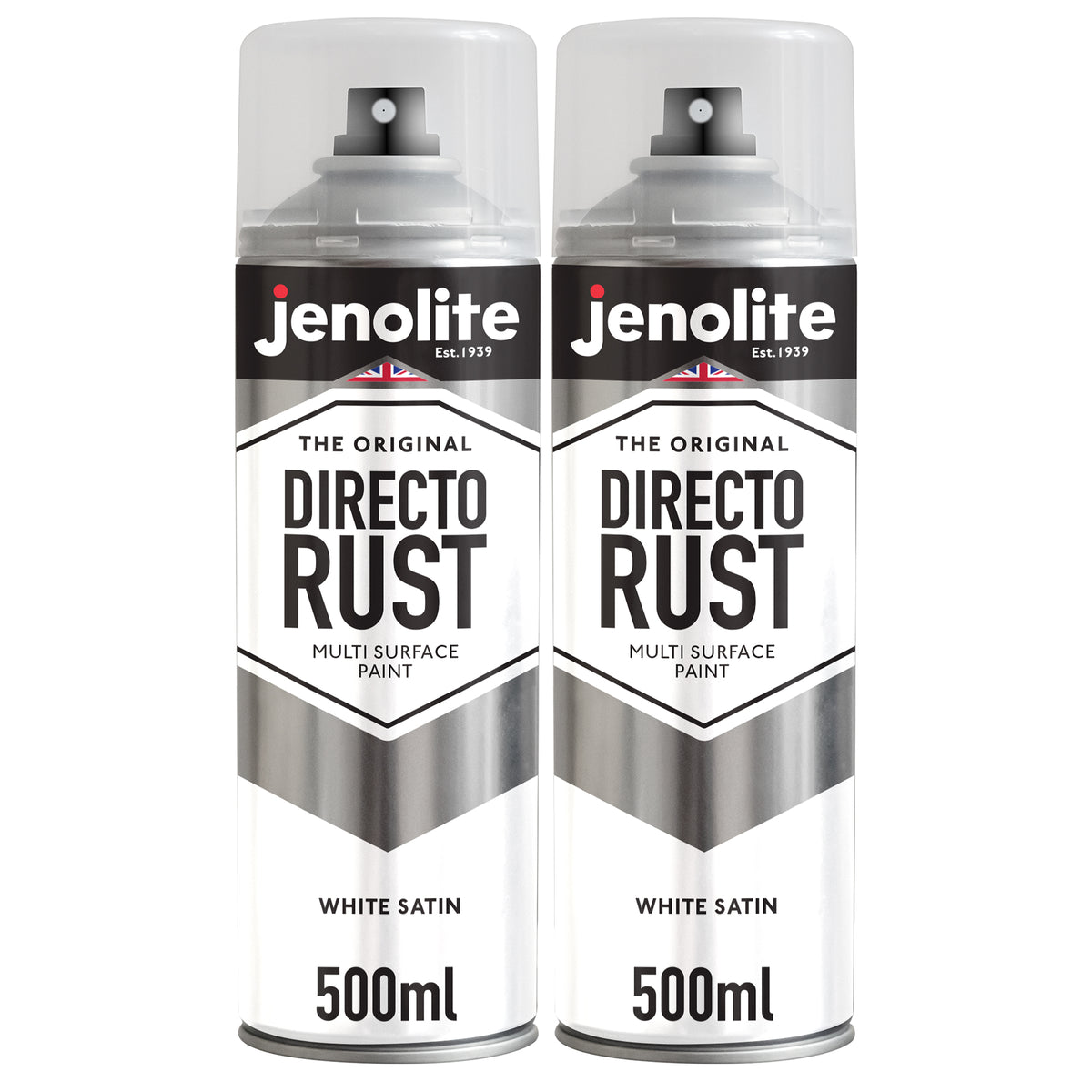JENOLITE Directorust Peinture en aérosol finition satinée | 500ml | Peinture antirouille pour métal | Peinture en aérosol multi-surfaces : métal, bois, plastique (Copy)