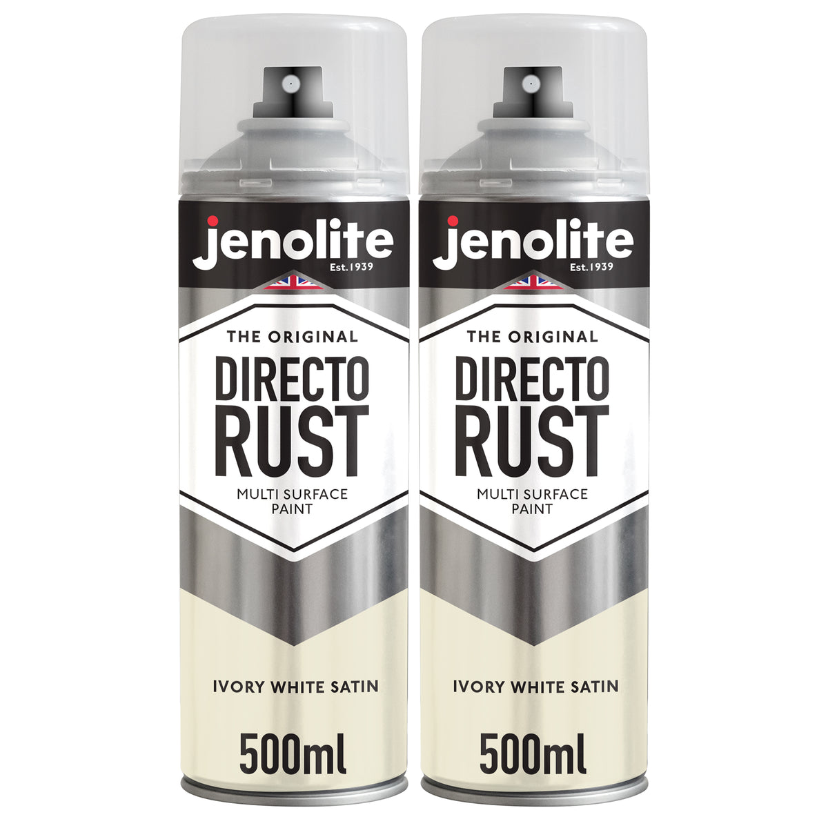 JENOLITE Directorust Peinture en aérosol finition satinée | 500ml | Peinture antirouille pour métal | Peinture en aérosol multi-surfaces : métal, bois, plastique (Copy)