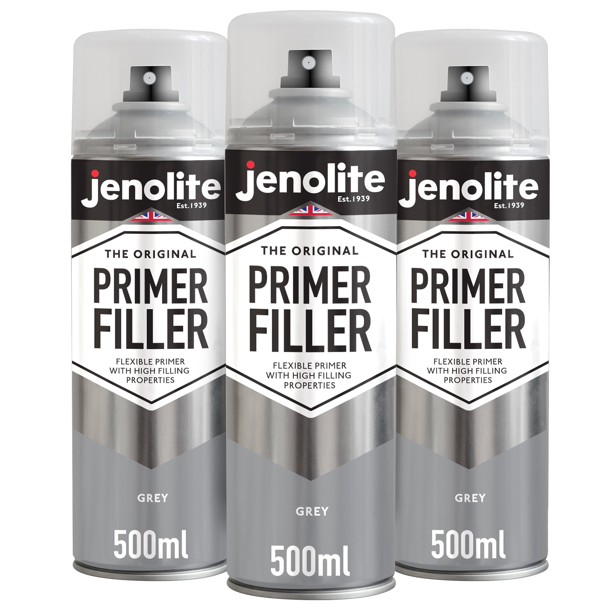 JENOLITE Peinture d'apprêt de remplissage en aérosol | GRIS | 500ml