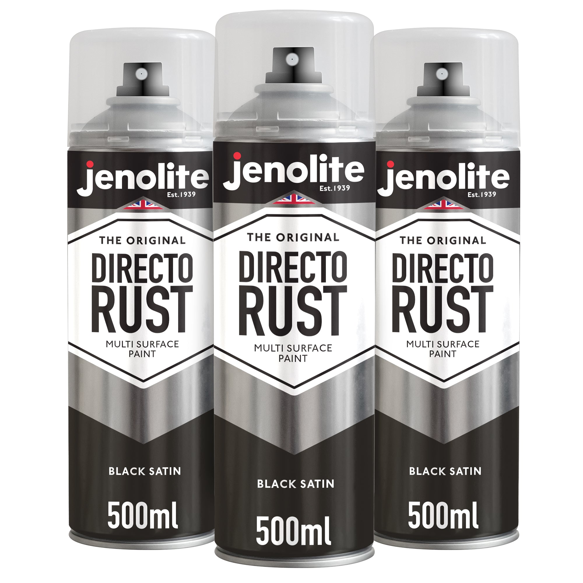 JENOLITE Directorust Peinture en aérosol finition satinée | 500ml | Peinture antirouille pour métal | Peinture en aérosol multi-surfaces : métal, bois, plastique (Copy)