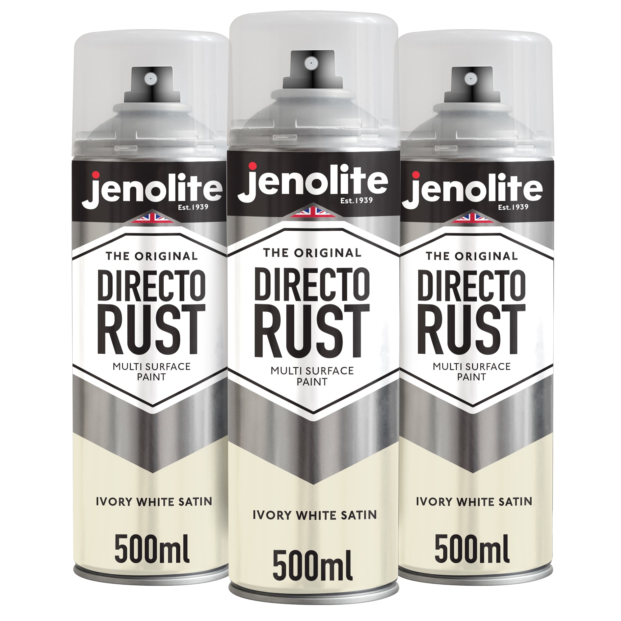 JENOLITE Directorust Peinture en aérosol finition satinée | 500ml | Peinture antirouille pour métal | Peinture en aérosol multi-surfaces : métal, bois, plastique (Copy)