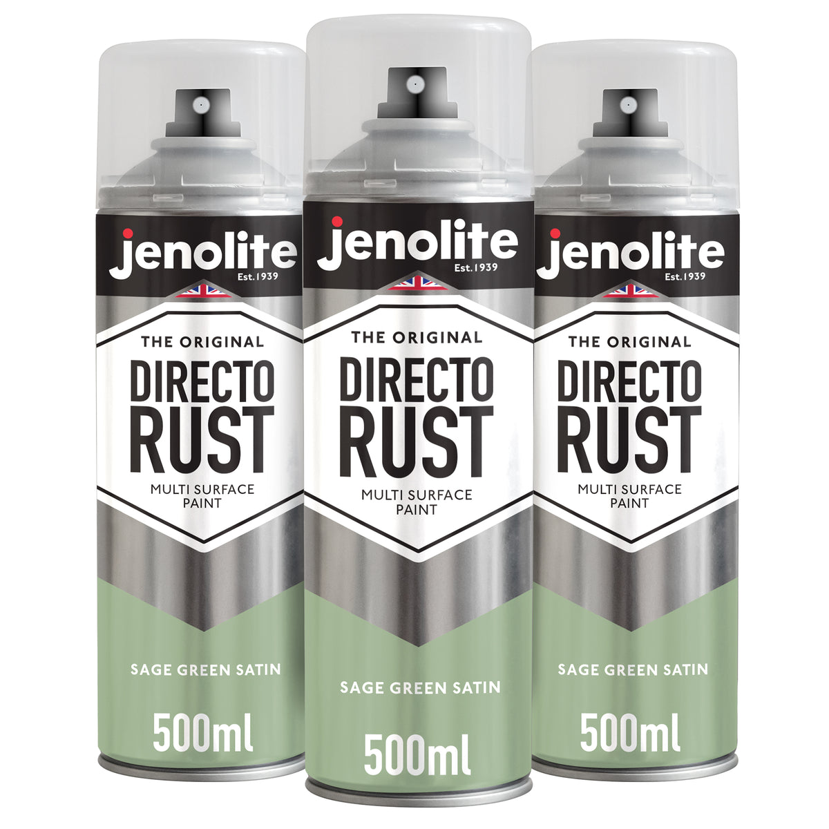 JENOLITE Directorust Peinture en aérosol finition satinée | 500ml | Peinture antirouille pour métal | Peinture en aérosol multi-surfaces : métal, bois, plastique (Copy)
