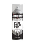 JENOLITE Peinture pour charbon noir | 400 ml | Rajeunit les charbons artificiels, les foyers, les poêles, les cheminées, etc. Finition mate (pour des températures allant jusqu'à 600 ºC / 1100 ºF)