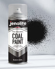 JENOLITE Peinture pour charbon noir | 400 ml | Rajeunit les charbons artificiels, les foyers, les poêles, les cheminées, etc. Finition mate (pour des températures allant jusqu'à 600 ºC / 1100 ºF)