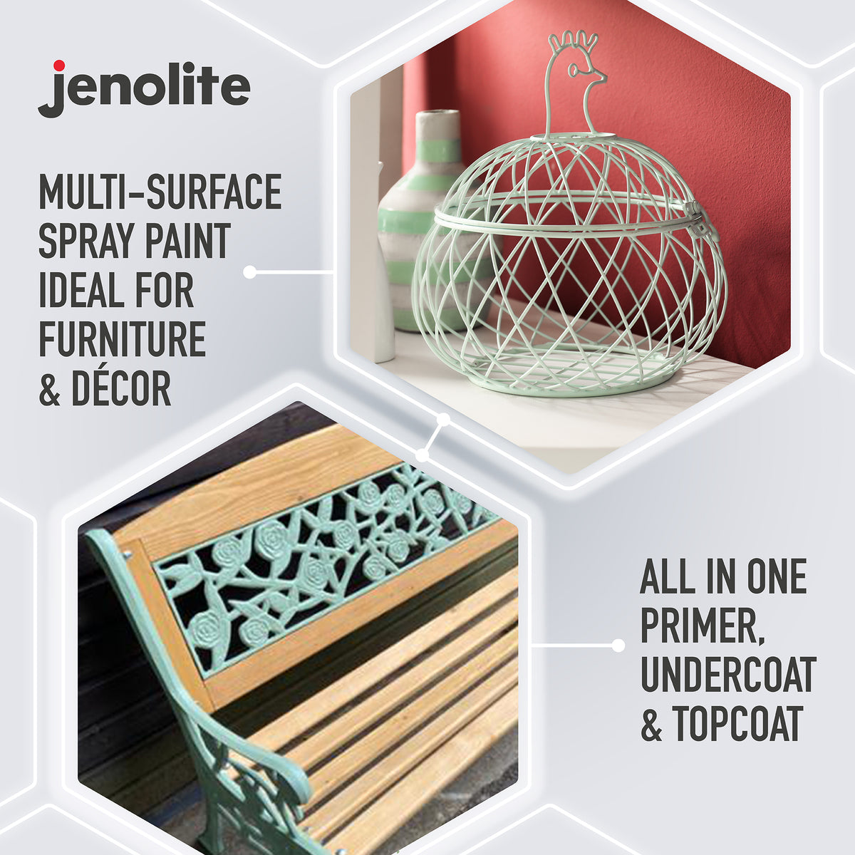 JENOLITE Directorust Peinture en aérosol finition satinée | 500ml | Peinture antirouille pour métal | Peinture en aérosol multi-surfaces : métal, bois, plastique (Copy)