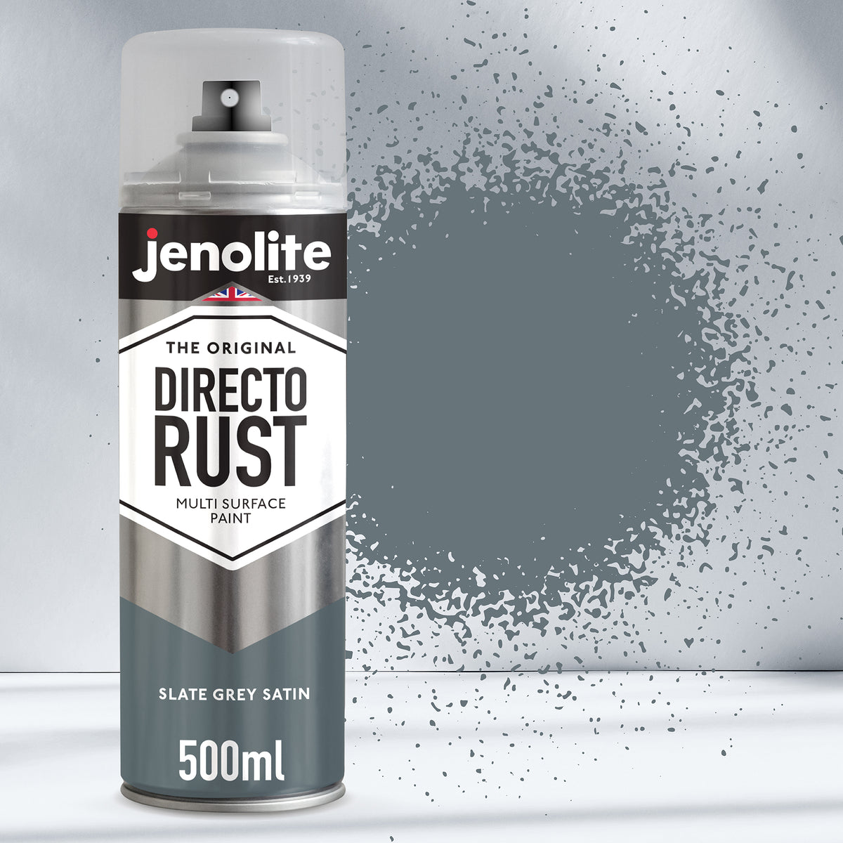 JENOLITE Directorust Peinture en aérosol finition satinée | 500ml | Peinture antirouille pour métal | Peinture en aérosol multi-surfaces : métal, bois, plastique (Copy)