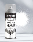 Peinture en aérosol de réparation de bain d'émail | BLANC BRILLANT | 400 ml | Finition super résistante et durable | Peinture et réparation des rayures sur les baignoires, receveurs de douche, éviers et appareils de cuisine 