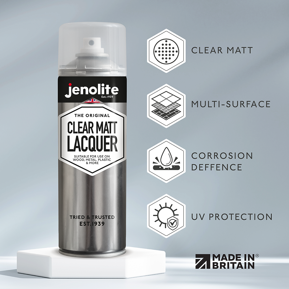 JENOLITE Laque Transparente | FINITION CRISTALLINE | 500ml | Scelle, protège et améliore | Multi-surfaces | Résistant aux UV et non jaunissant | Coffre-fort intérieur et extérieur